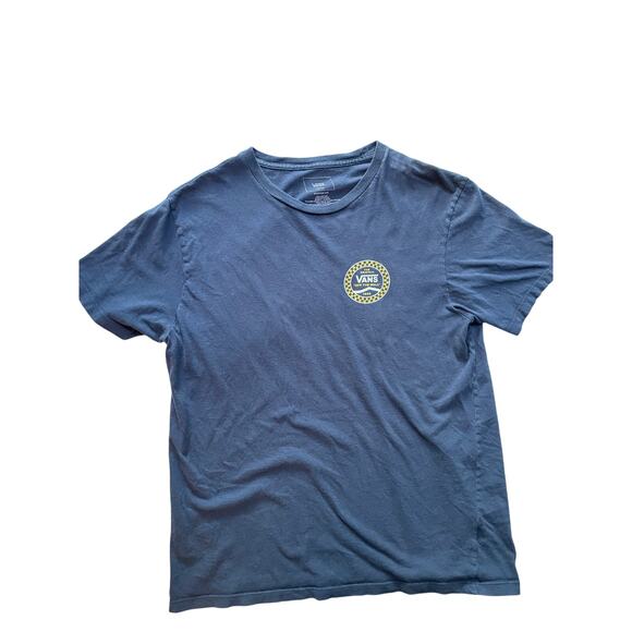 Vans T-Shirt Men’s Medium Blue “Off The Wall “ Graphic Summer Casual Basic - Picture 2 of 4